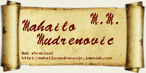 Mahailo Mudrenović vizit kartica